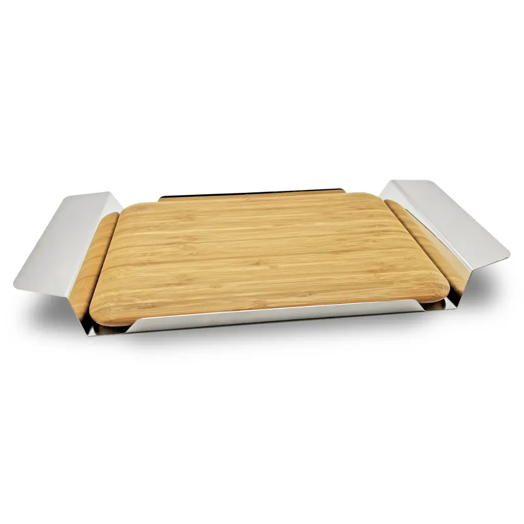 Nora Cheese Board S-S w/ Bamboo 