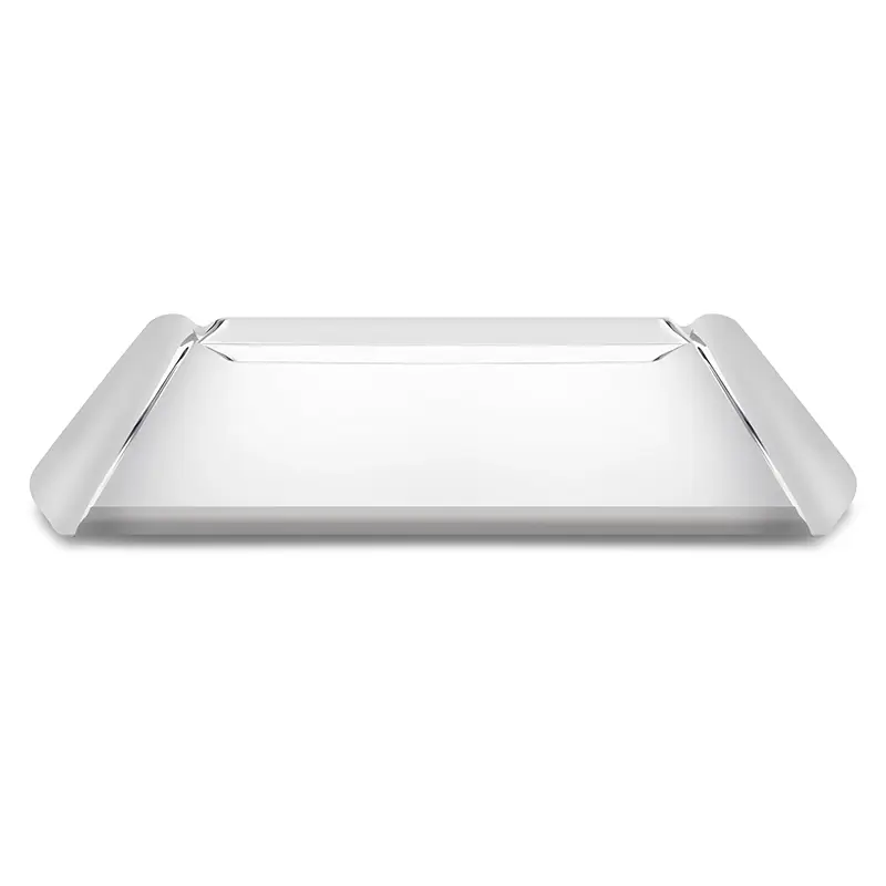 [DT.1442] Elida Tray Large S-S  (Silver)