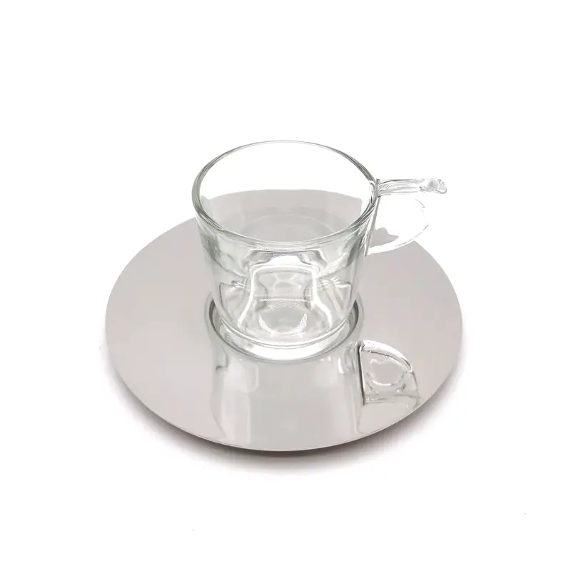 [DT1391] Flat Straight Coffee Set of 6 pcs  (Silver)