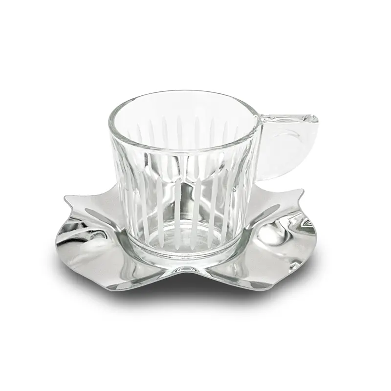 [DT3157] Petal Coffee Set of 6 pcs  (Silver)