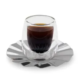 [DT2501DW] Daisy Coffee Double Wall Set of 6 pcs (Silver)