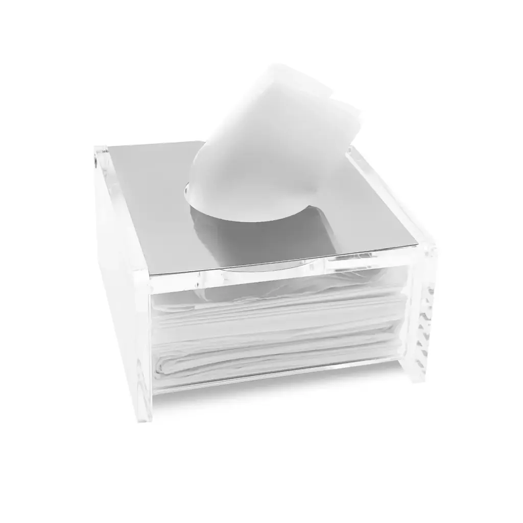[DT2595] Tissue Box Square (Silver)