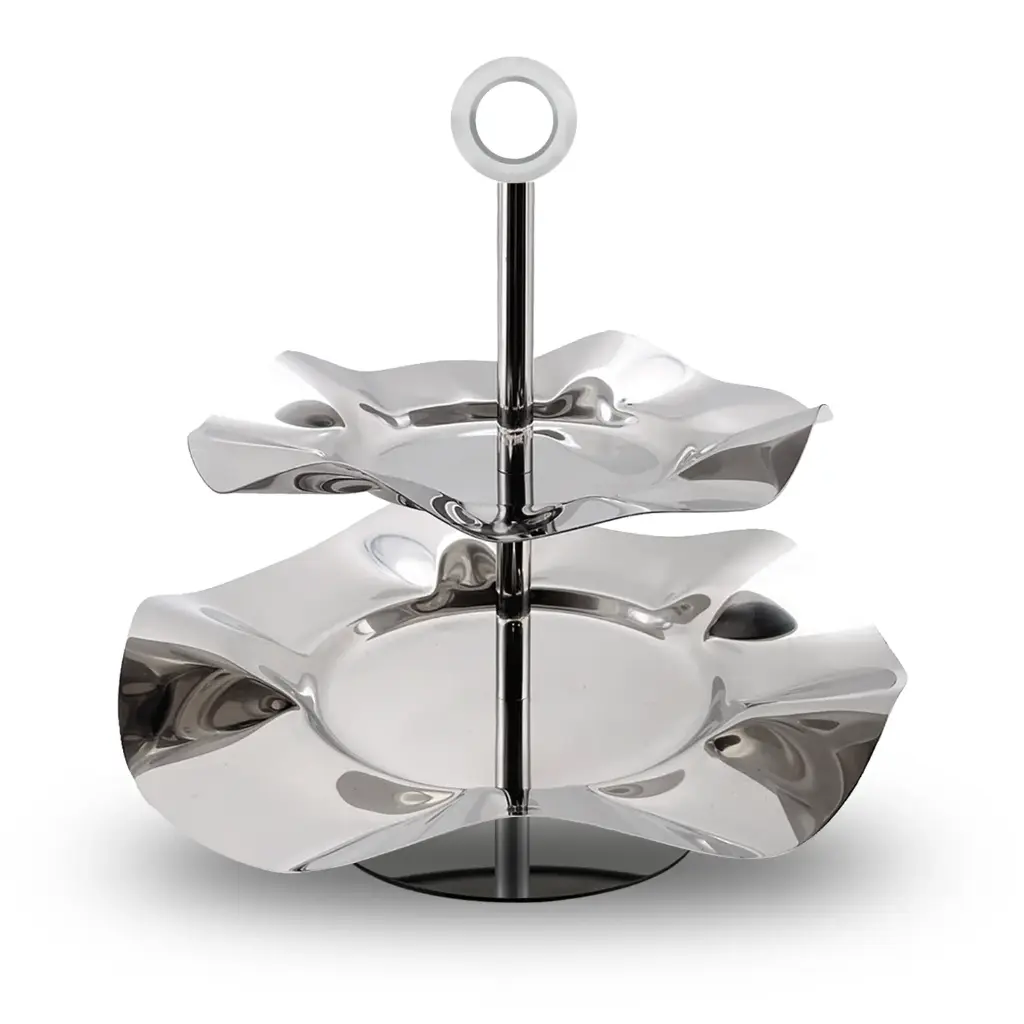 [DT2729] Flower 2 Tier Stand  (Silver)
