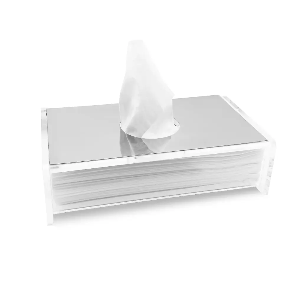 [DT2599] Tissue Box Rectangular (Silver)
