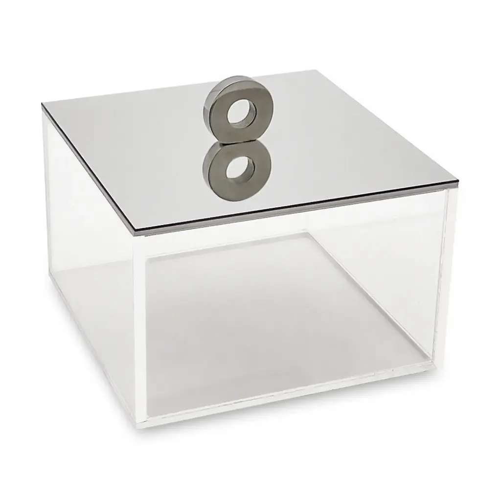 [DT3026] Appetizer Box Square with Cover (Silver)