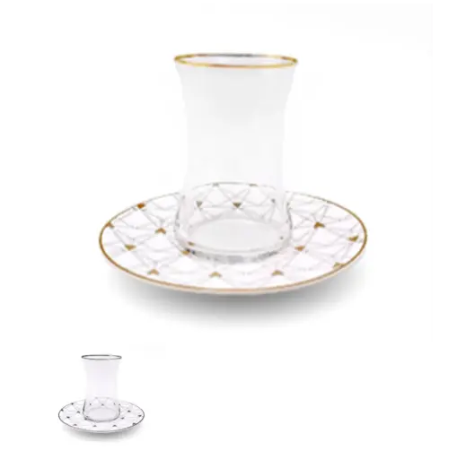 Tourath Porcelain Tea Set of 6 pcs 